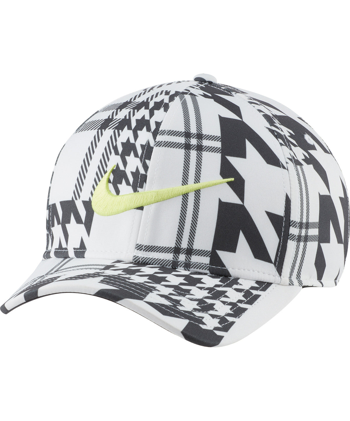 Nike Arobill CLC99 cap in White/Anthracite/Light Lemon Twist, front view