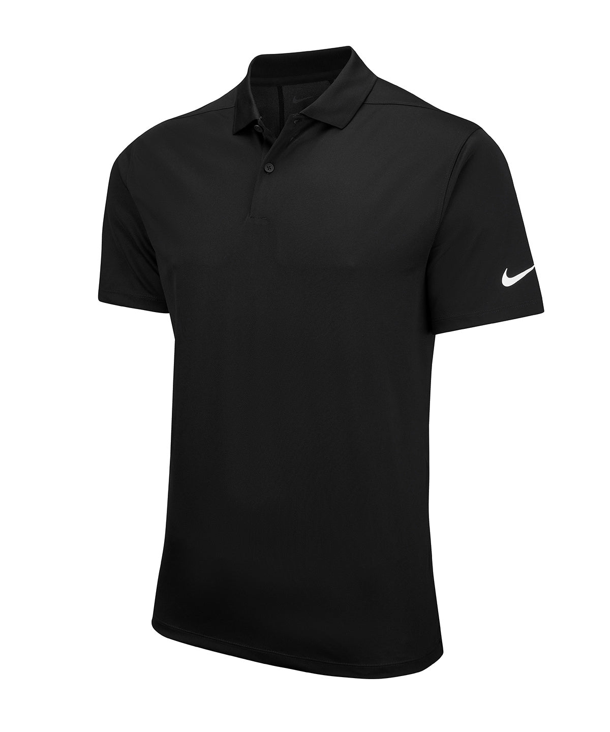 Nike Victory solid polo in Black/White, front view