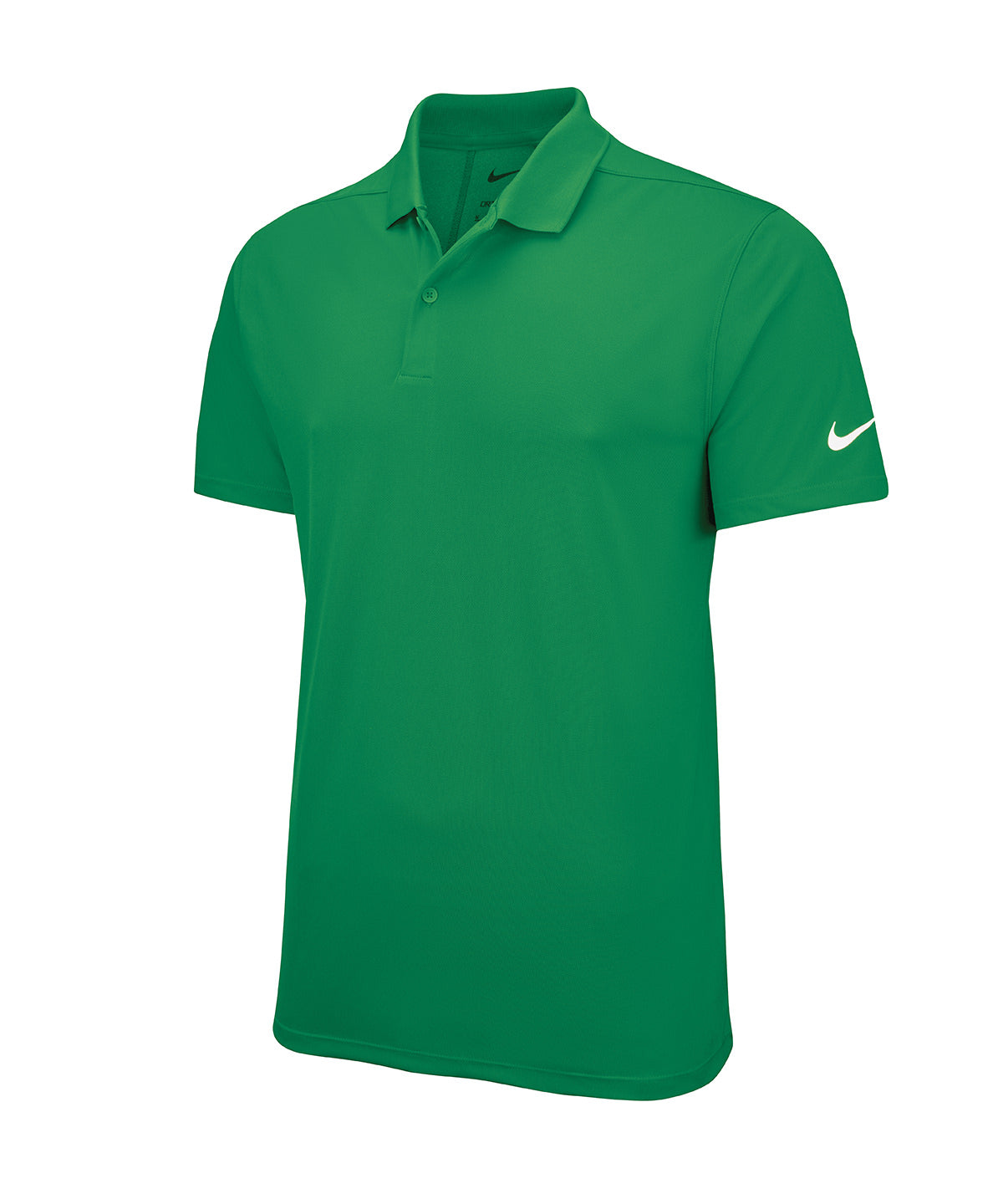 Nike Victory solid polo in Classic Green/White, front view