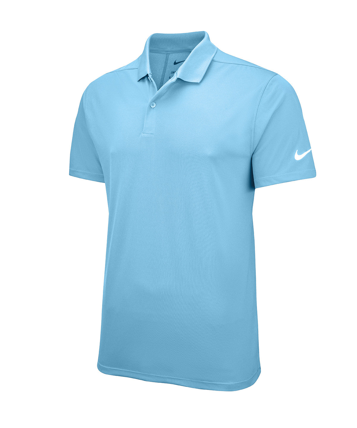 Nike Victory solid polo in University Blue/White, front view