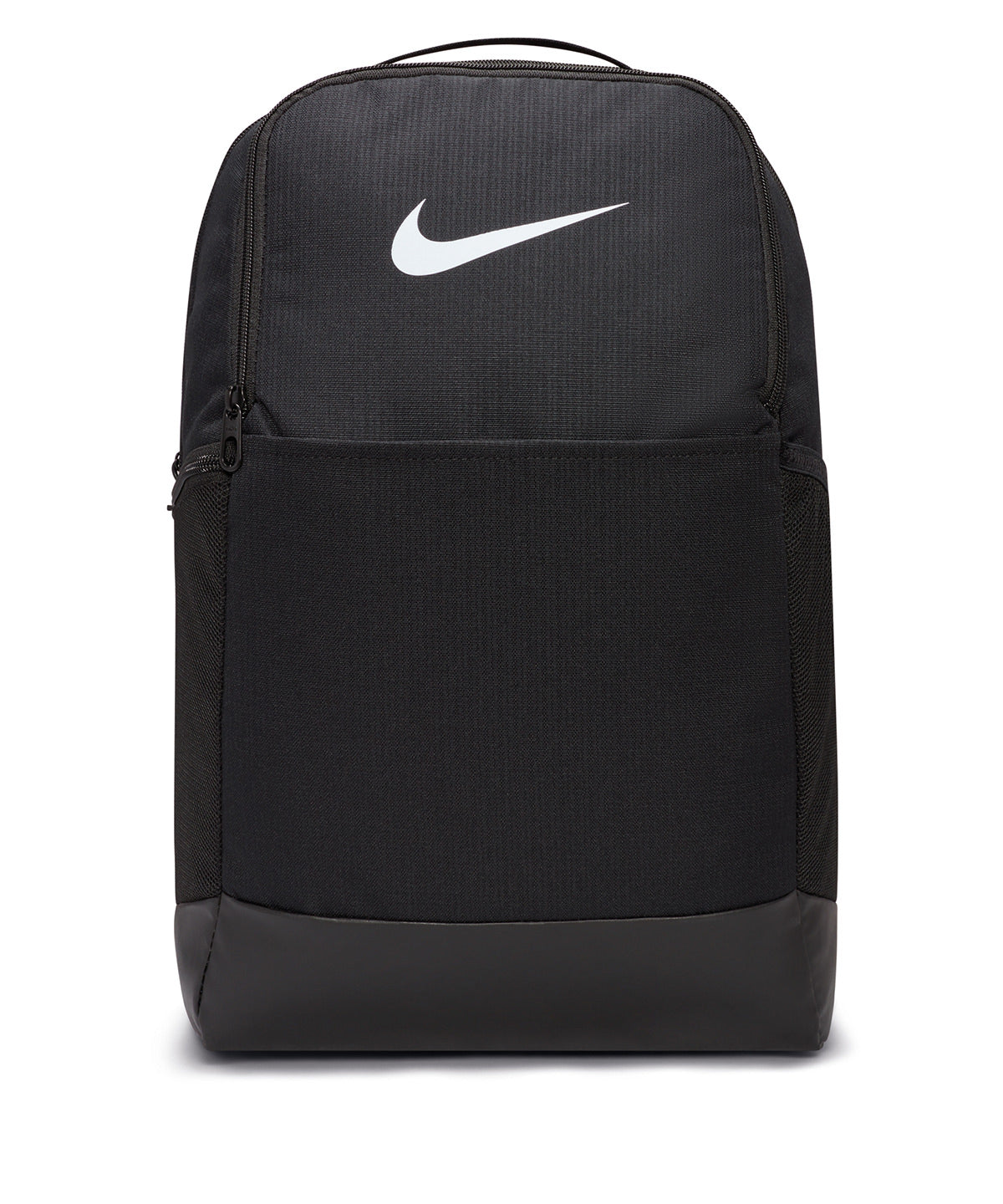 Nike Brasilia backpack (24 litre) in Black/Black/White, front view