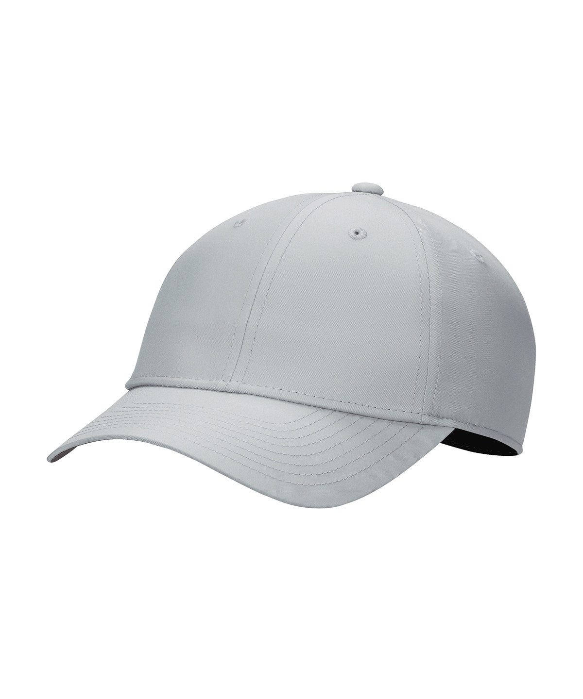 Nike Dri-FIT Club cap CB custom in Light Smoke Grey/White, front view