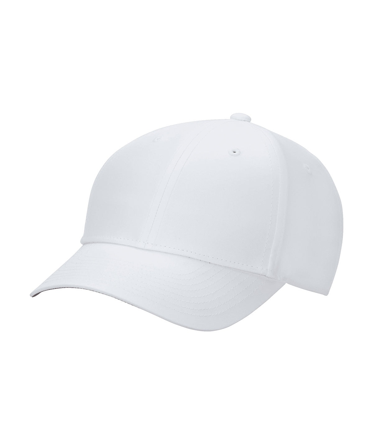 Nike Dri-FIT Club cap CB custom in White/Black, front view