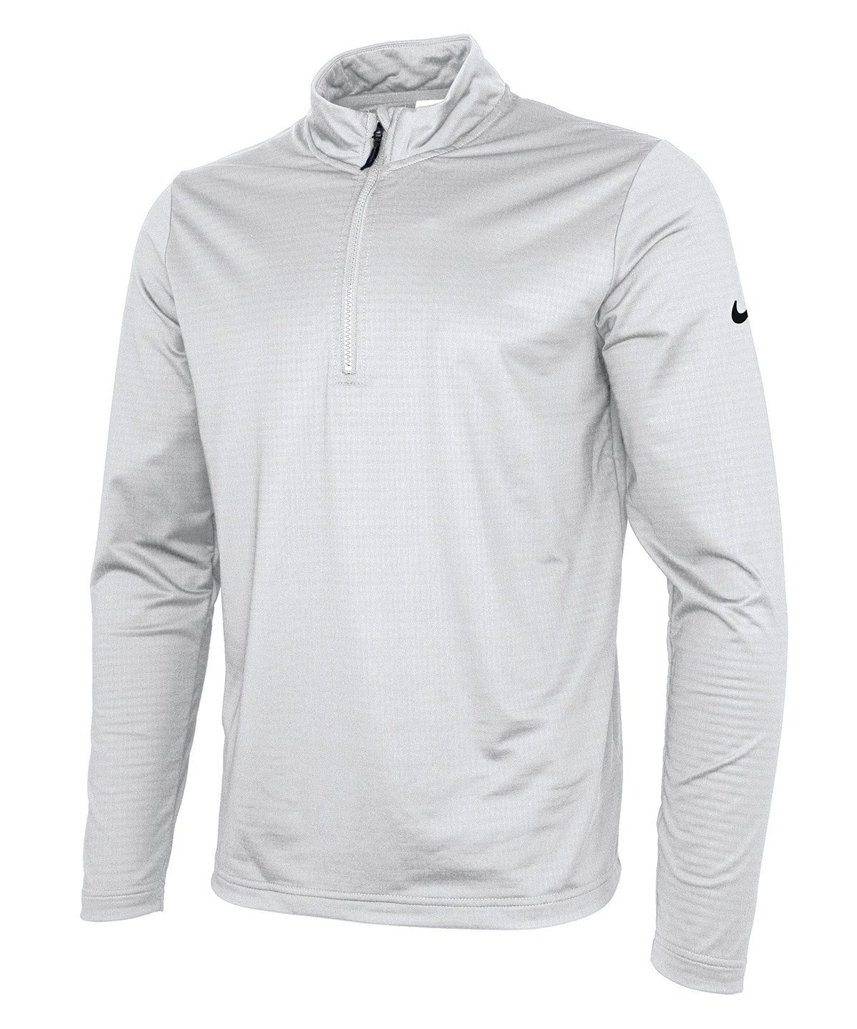 Nike Dri-FIT Victory half-zip top in Wolf Grey/Black, front view