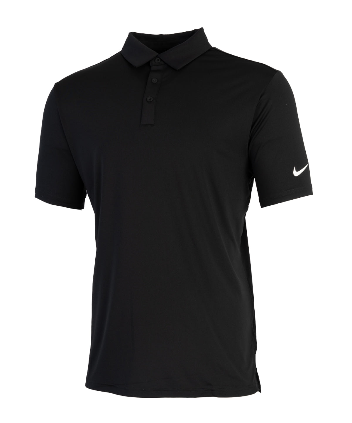 Nike Dri-FIT Tour solid polo in Black/White, front view