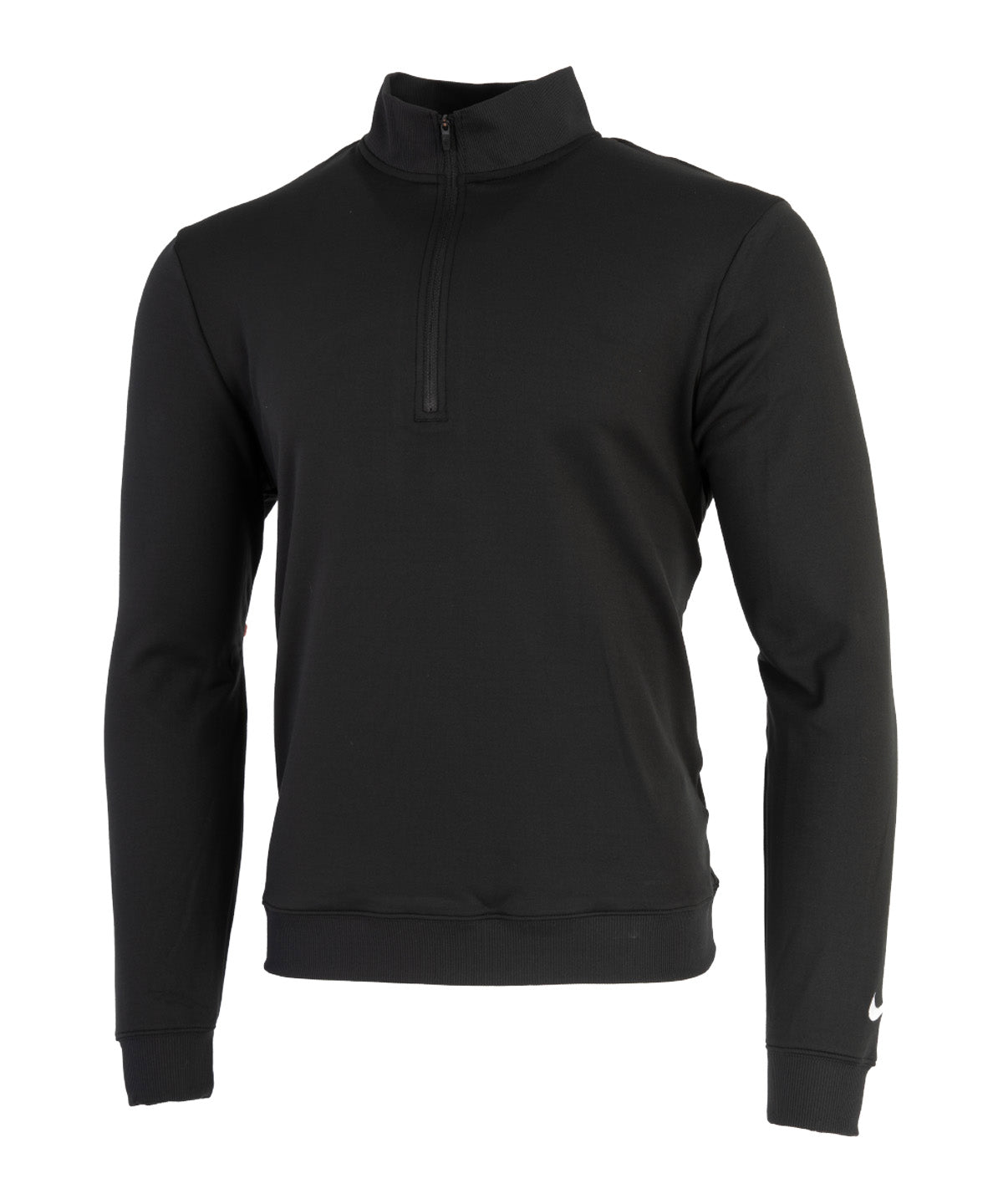 Nike Tour half-zip top in Black/White, front view