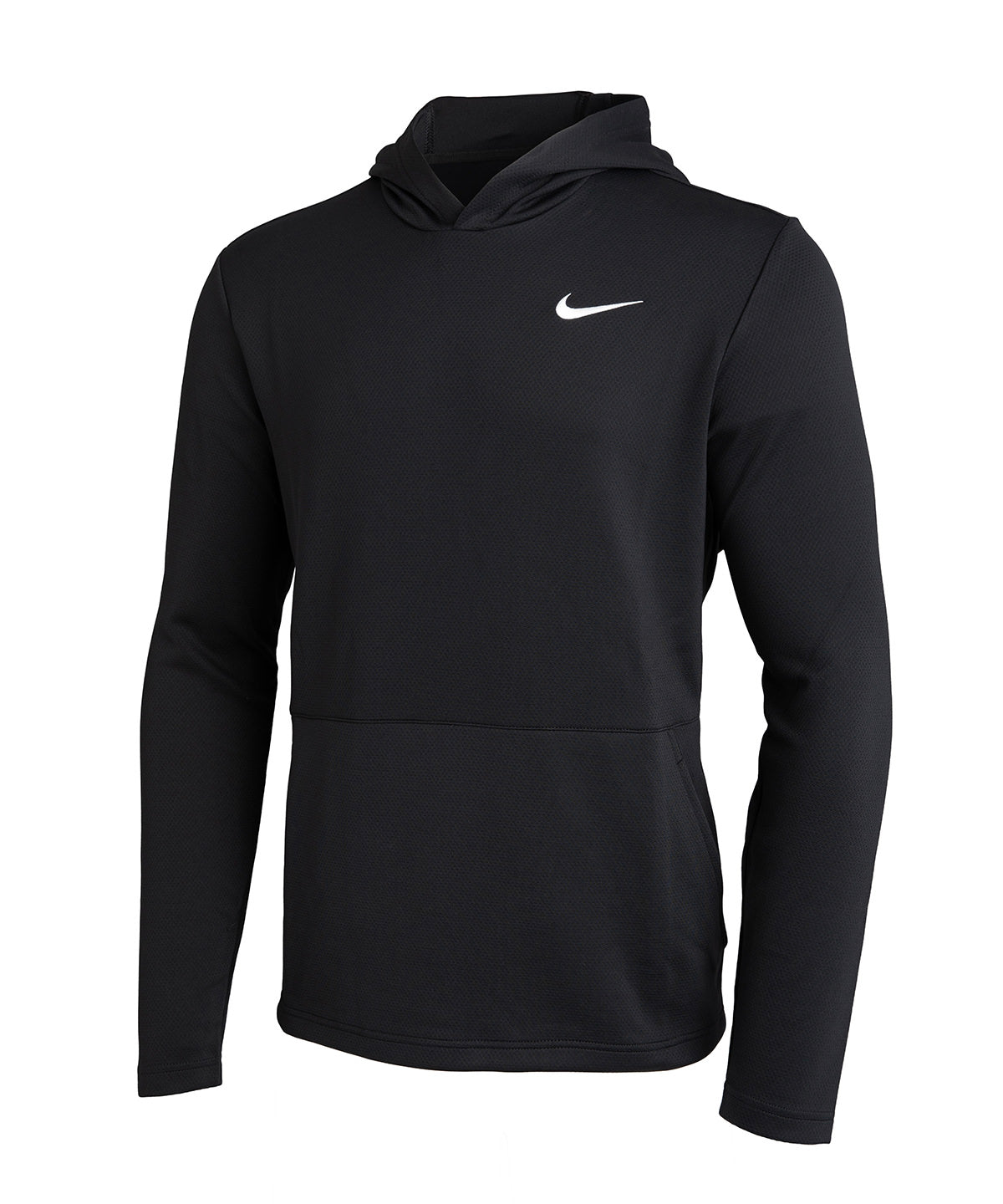 Nike Dri-FIT Victory Therma Flex hoodie in Black/Black/White, front view