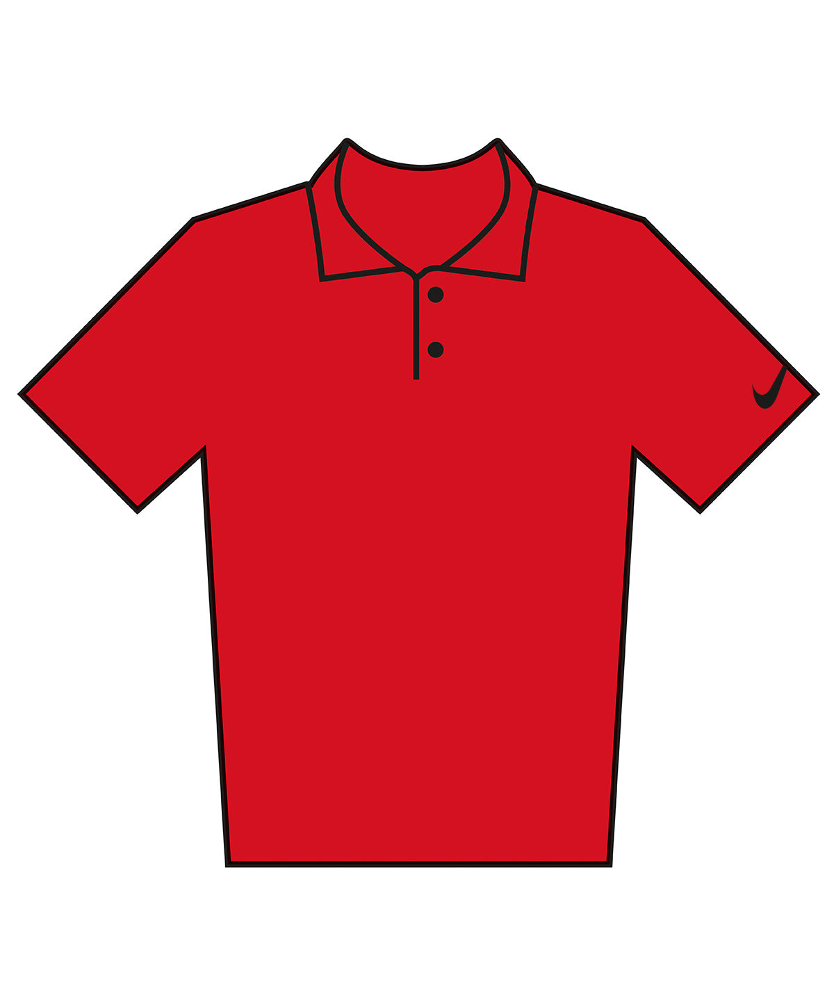 Nike Velocity solid polo in Gym Red/Black, front view