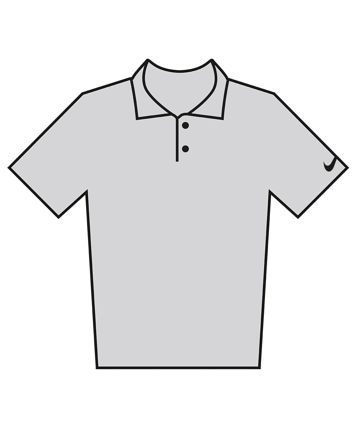 Nike Velocity solid polo in Wolf Grey/Black, front view