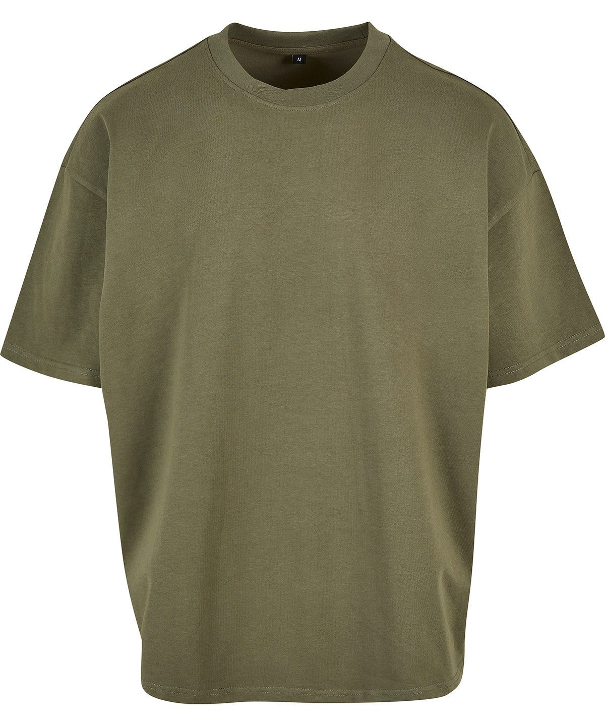 New Morning Studios Heavy Jersey oversized tee in Olive, front view