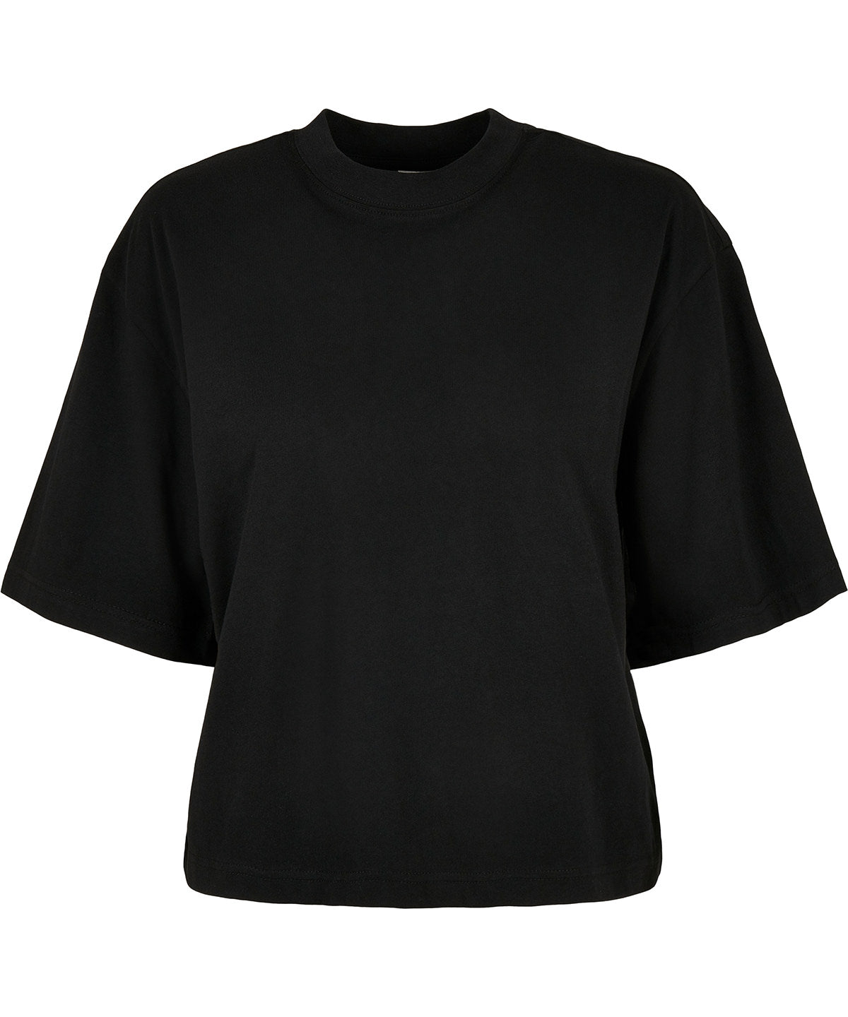 New Morning Studios Women’s oversized tee in Black, front view