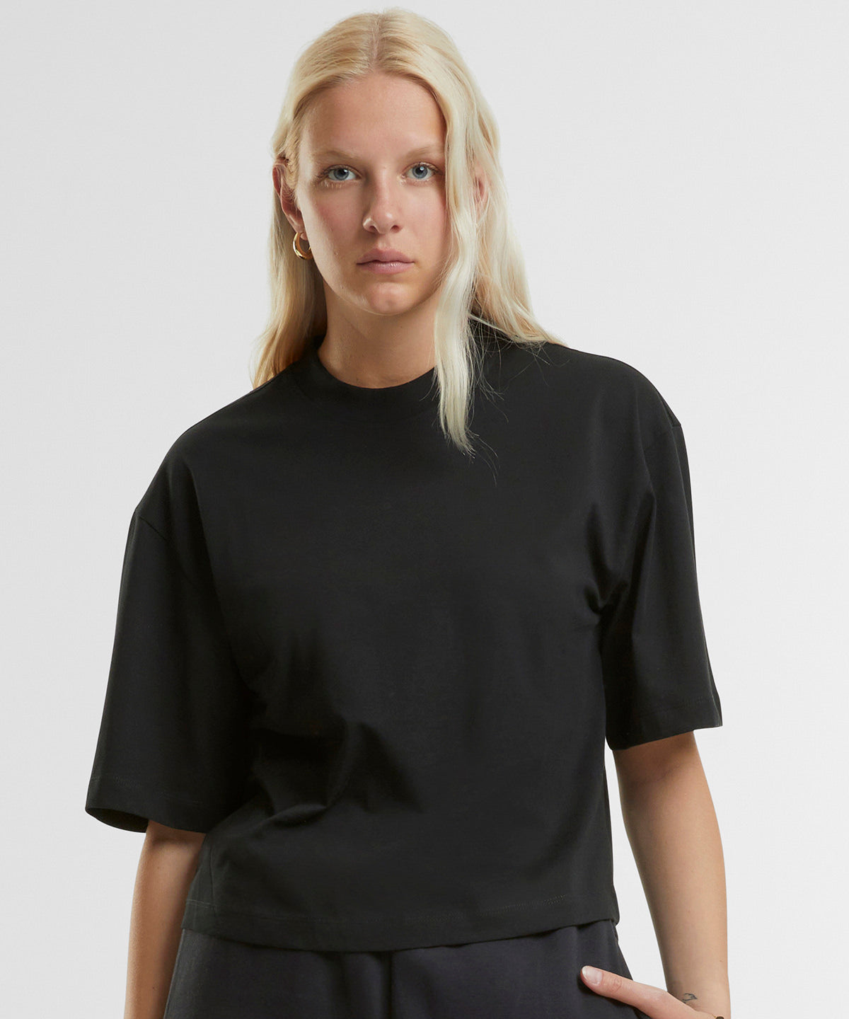 New Morning Studios Women’s oversized tee, lifestyle photo