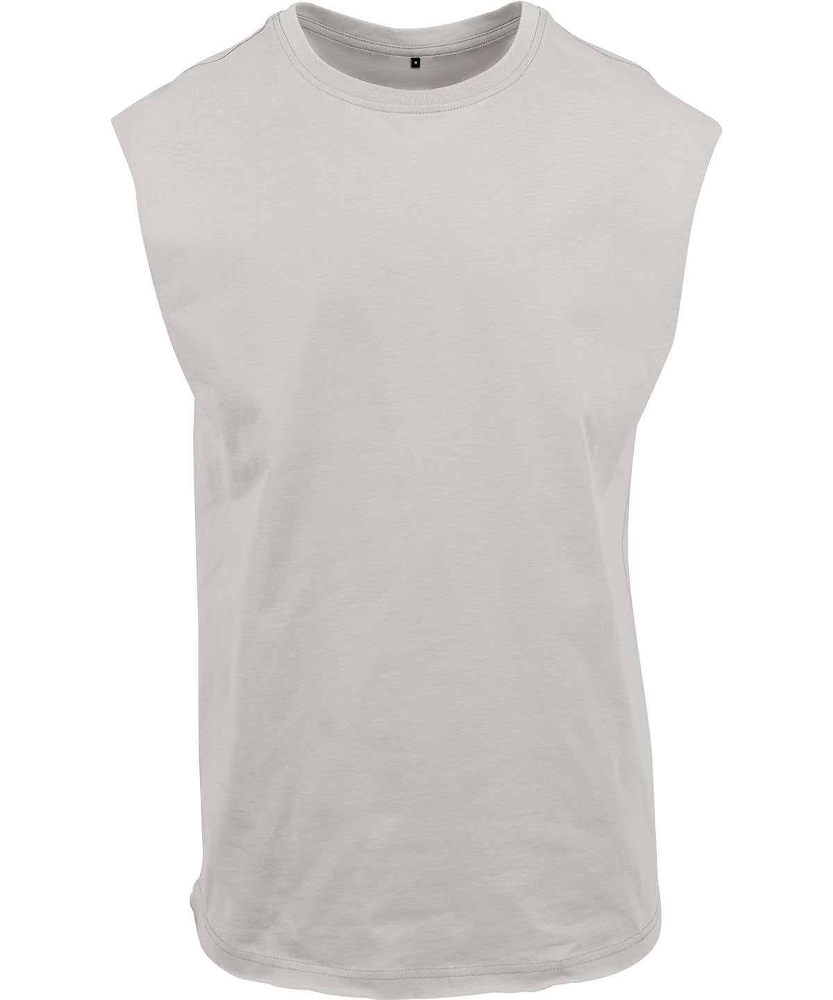 New Morning Studios Sleeveless tee in Light Asphalt, front view