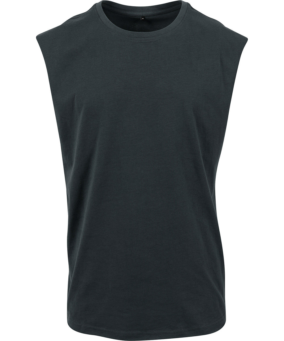 New Morning Studios Sleeveless tee in Magnet, front view