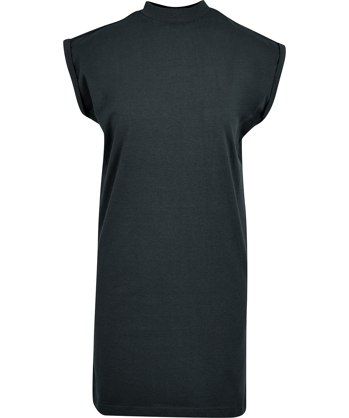 New Morning Studios Women’s extended shoulder dress in Magnet, front view