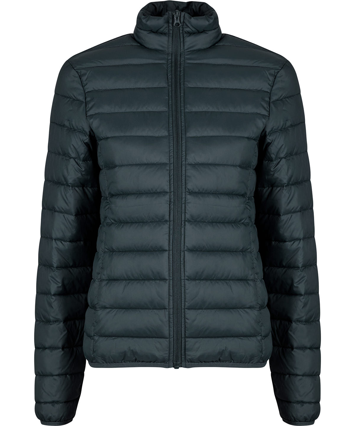 New Morning Studios Women’s light puffer jacket in Magnet, front view