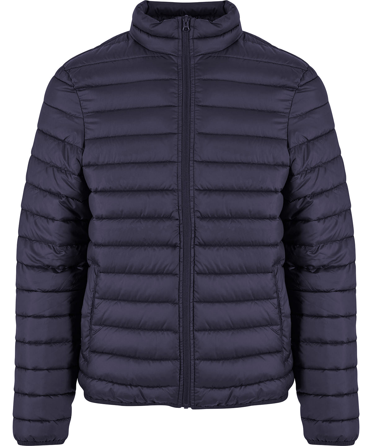 New Morning Studios Light puffer jacket in Navy, front view