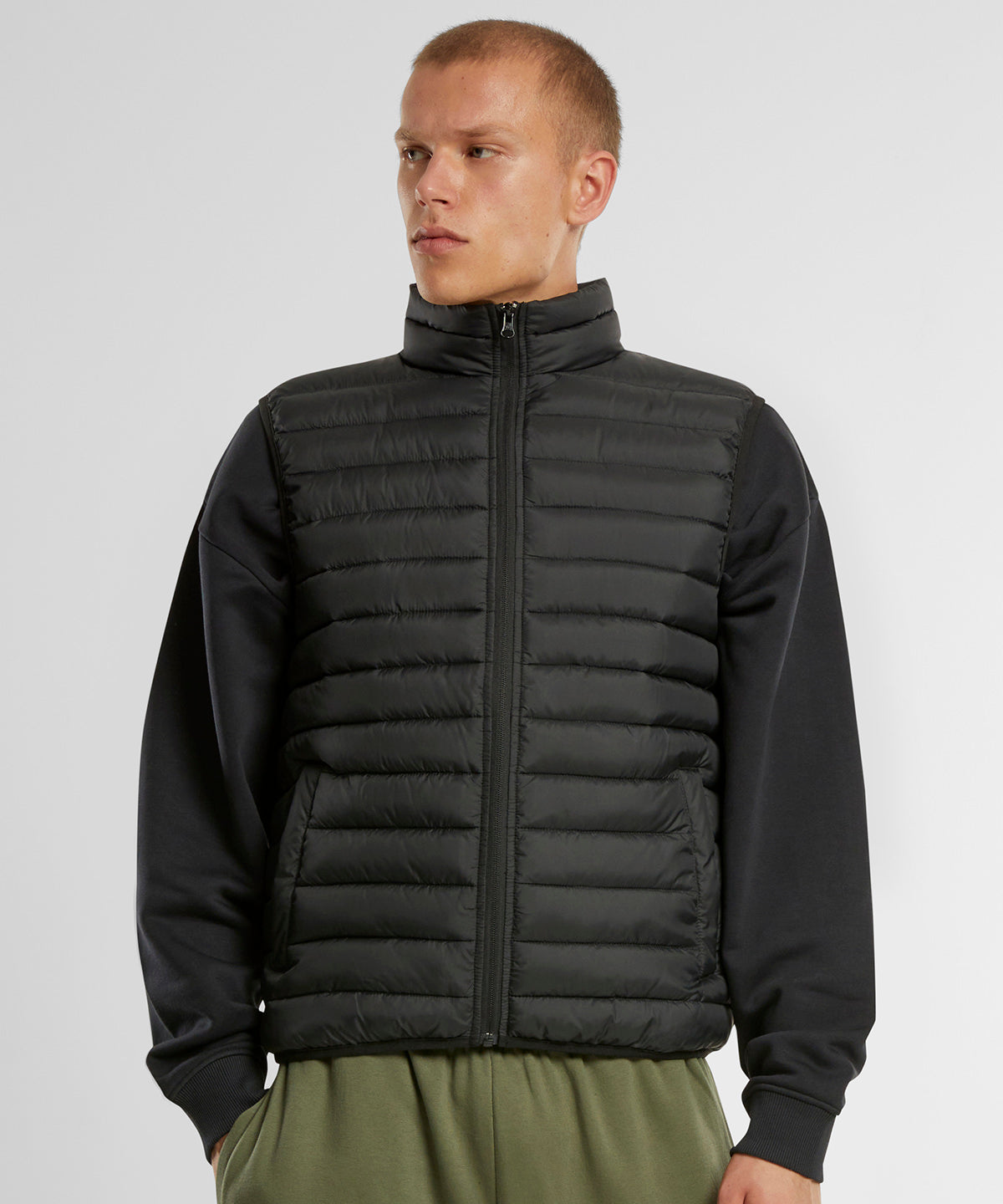 New Morning Studios Light puffer vest, lifestyle photo