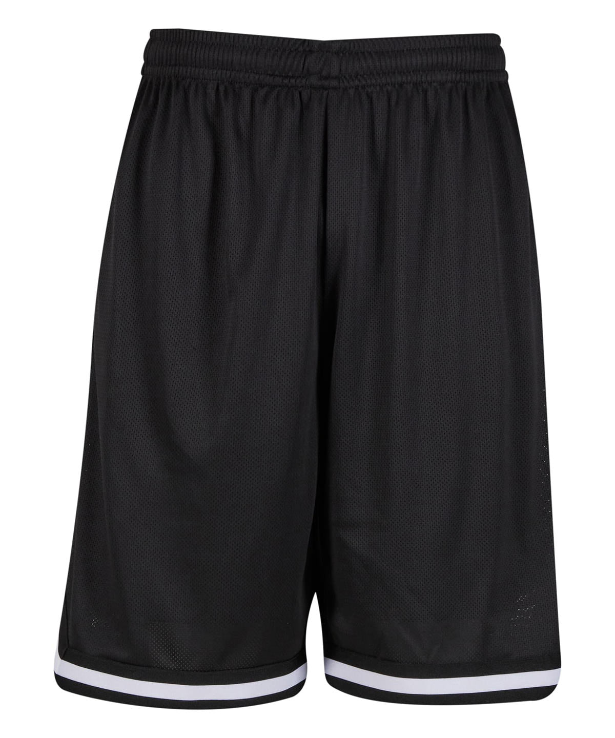 New Morning Studios Mesh shorts in Black, front view
