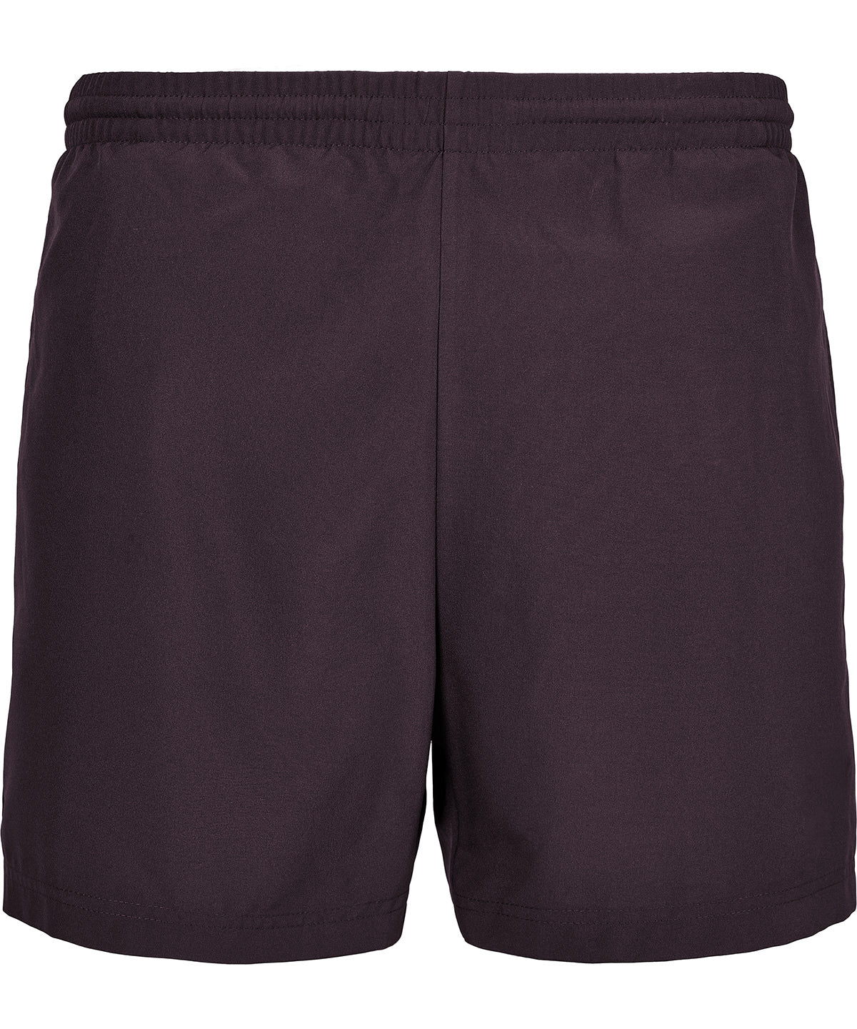 New Morning Studios Basic swim shorts in Plum Purple, front view