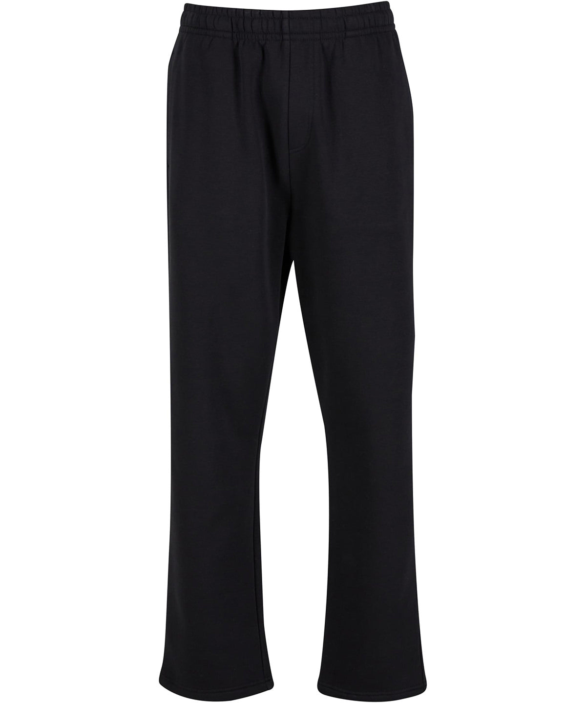 New Morning Studios Basic track pants in Black, front view
