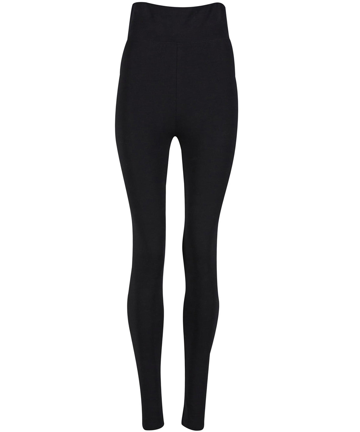 New Morning Studios Women’s cotton leggings in Black, front view