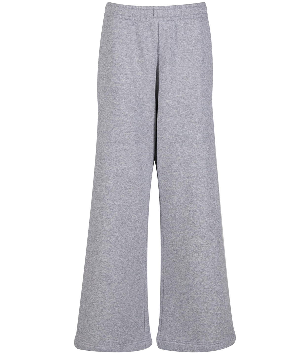 New Morning Studios Women’s wide-leg sweatpants in Heather Grey, front view