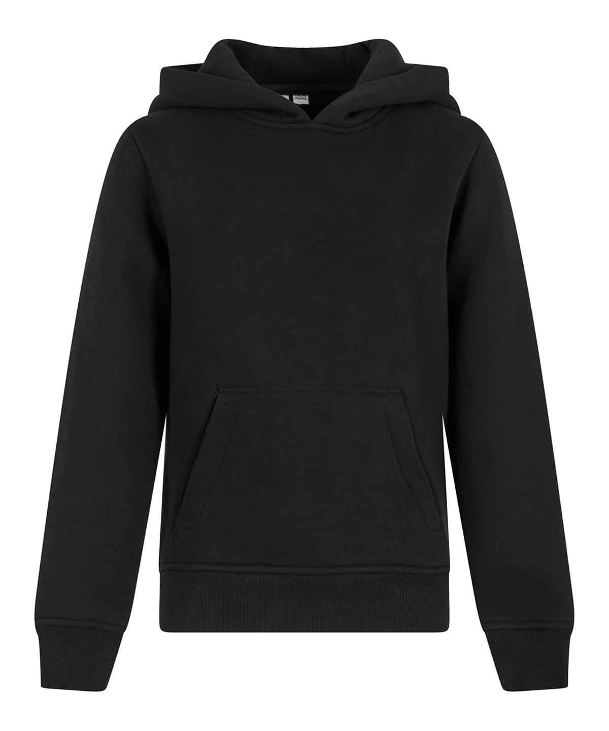 New Morning Studios Kids basic hoodie in Black, front view