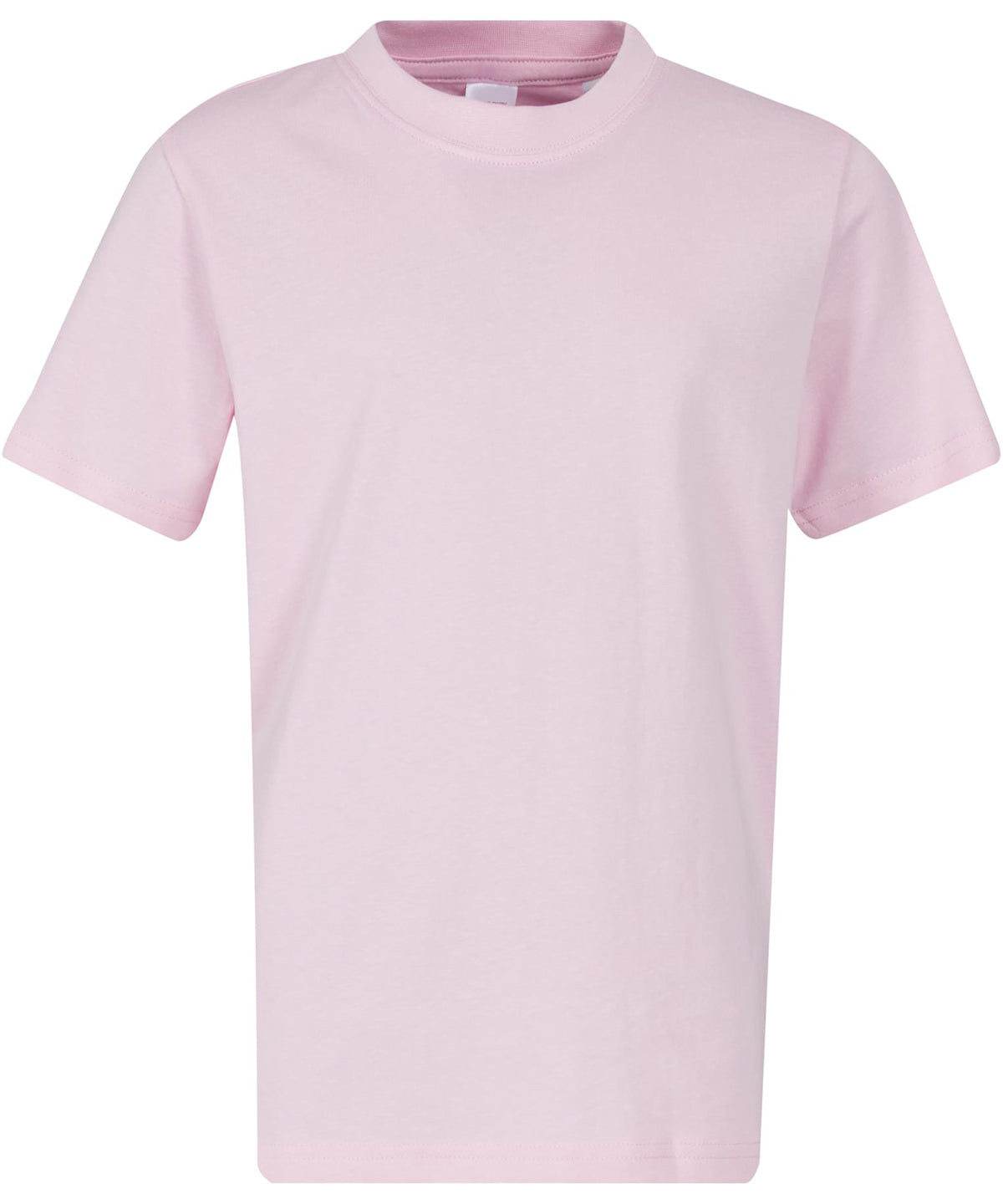 New Morning Studios Kids basic regular fit tee in Soft Pink, front view