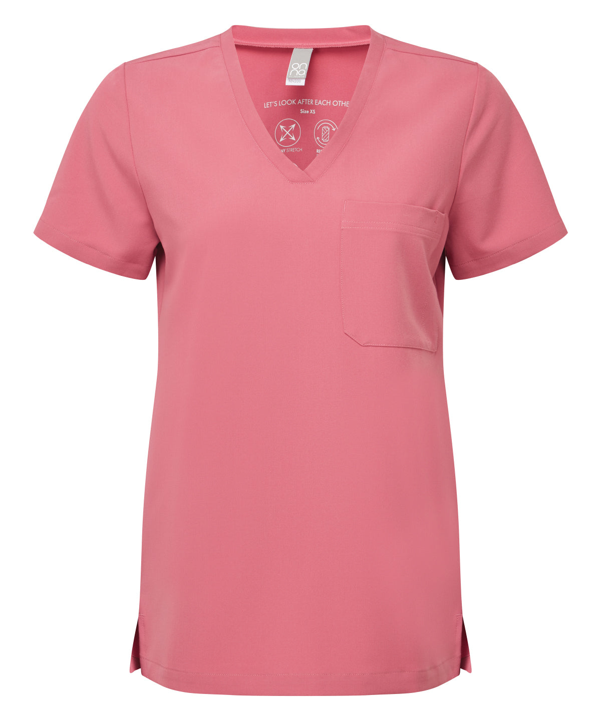 Onna by Premier Women’s Limitless Onna-stretch tunic in Calm Pink, front view