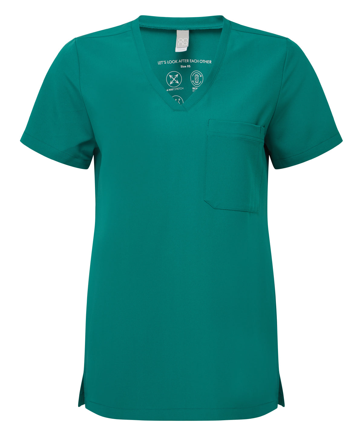 Onna by Premier Women’s Limitless Onna-stretch tunic in Clean Green, front view