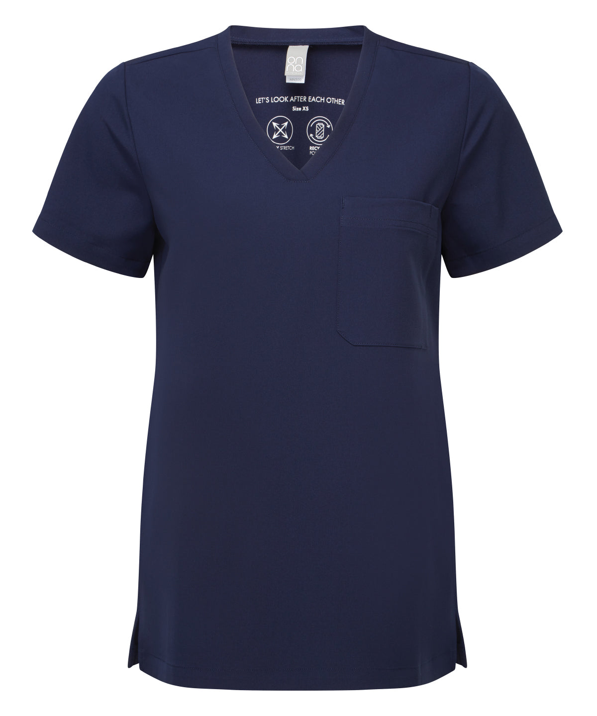 Onna by Premier Women’s Limitless Onna-stretch tunic in Navy, front view