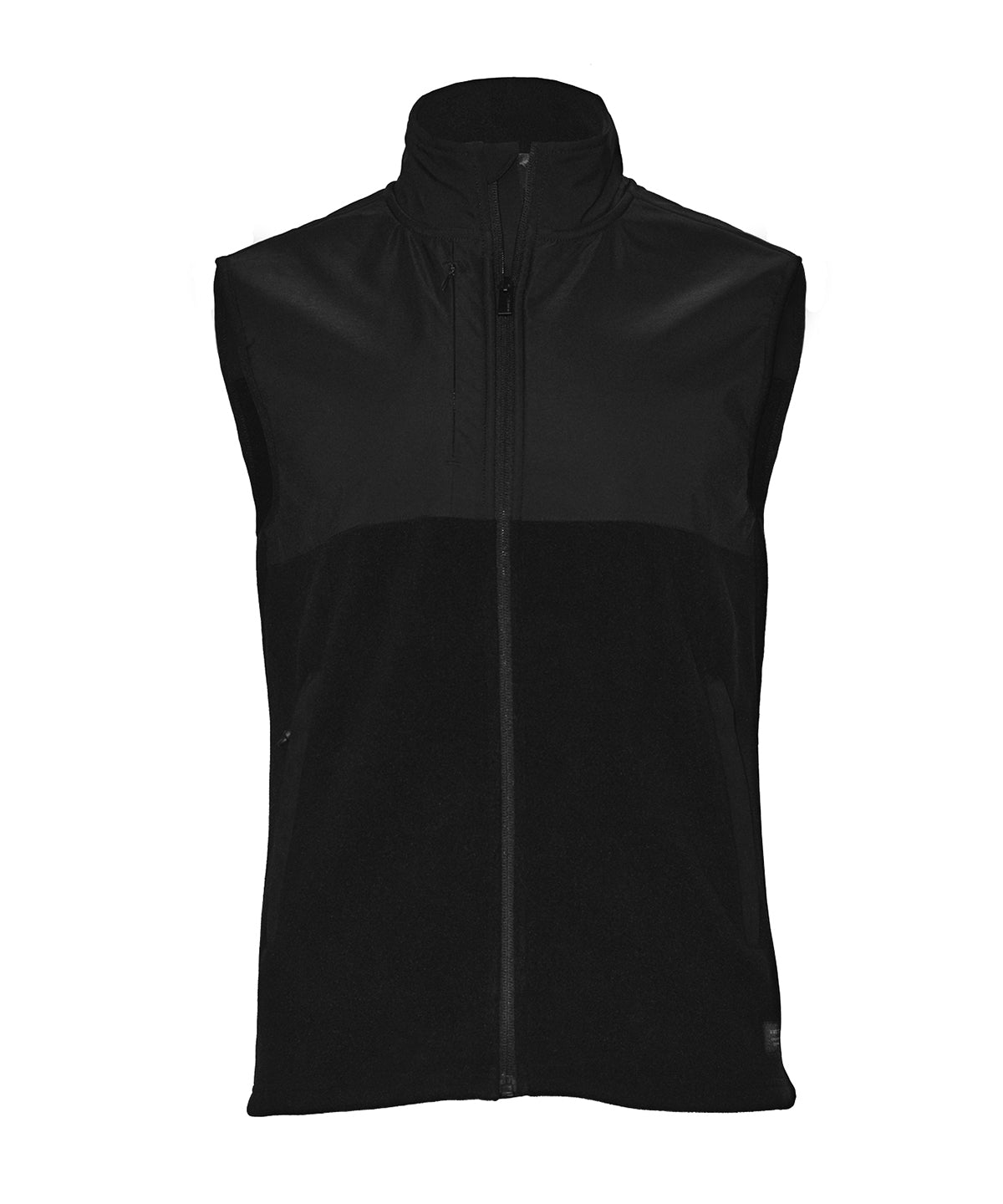 Nimbus Highland - Fashionable yoke fleece vest in Black, front view