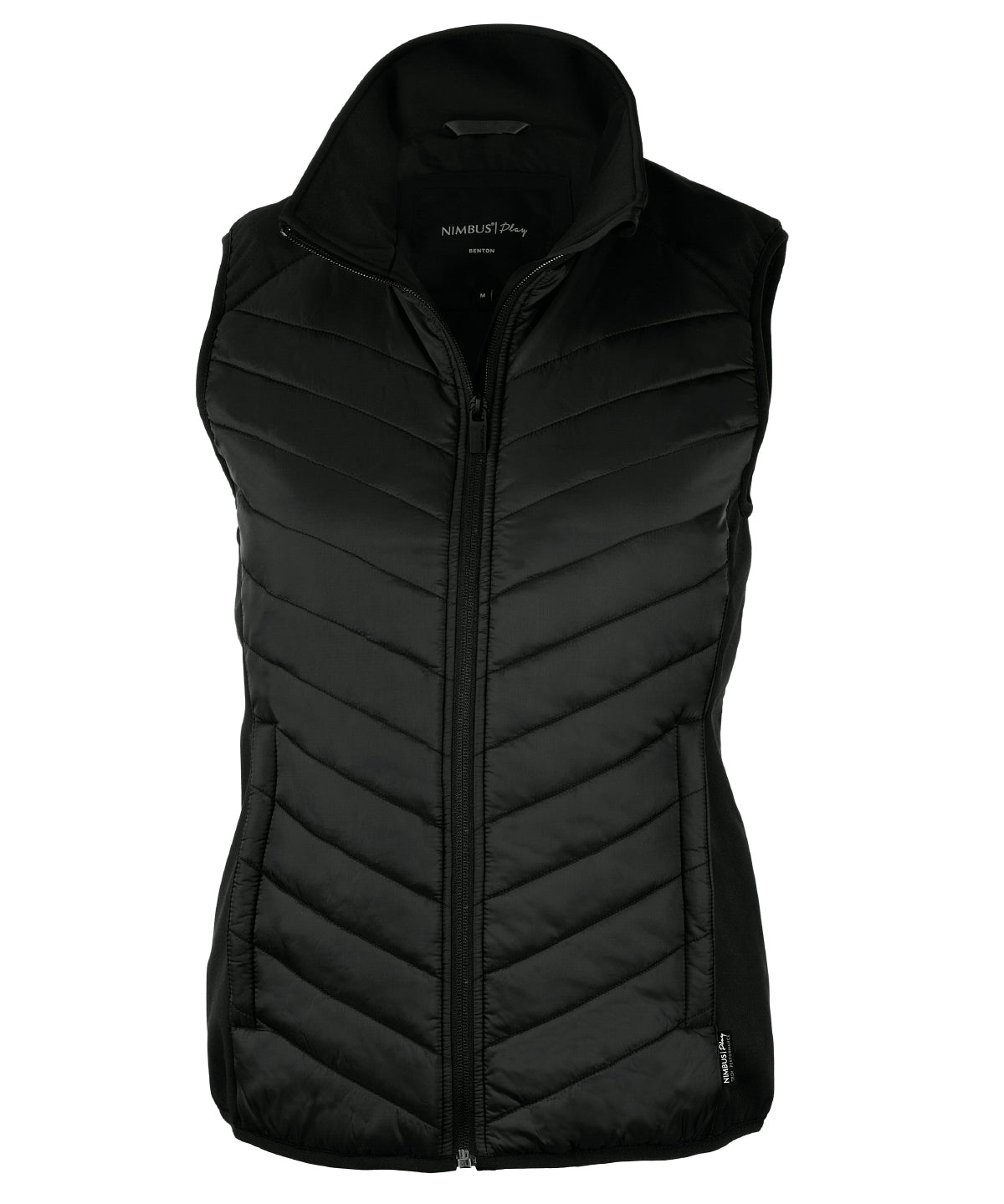 Nimbus Women’s Benton – versatile hybrid vest in Black, front view