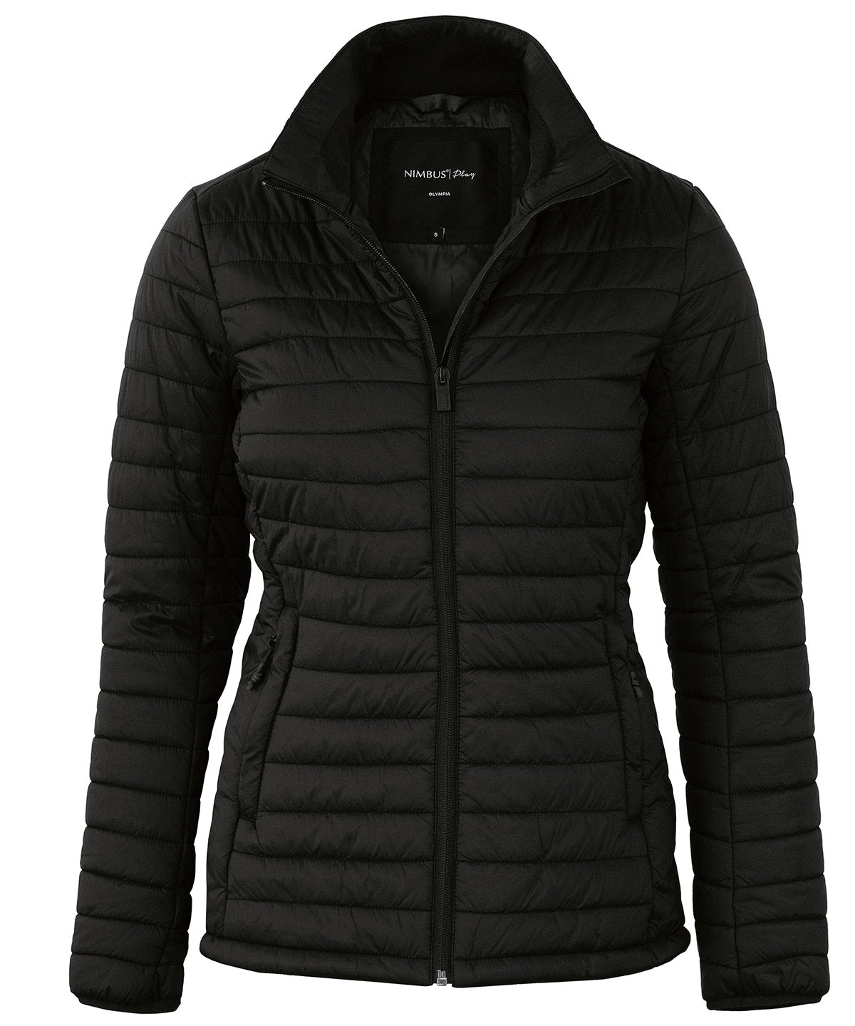 Nimbus Women’s Olympia – comfortable puffer jacket in Black, front view