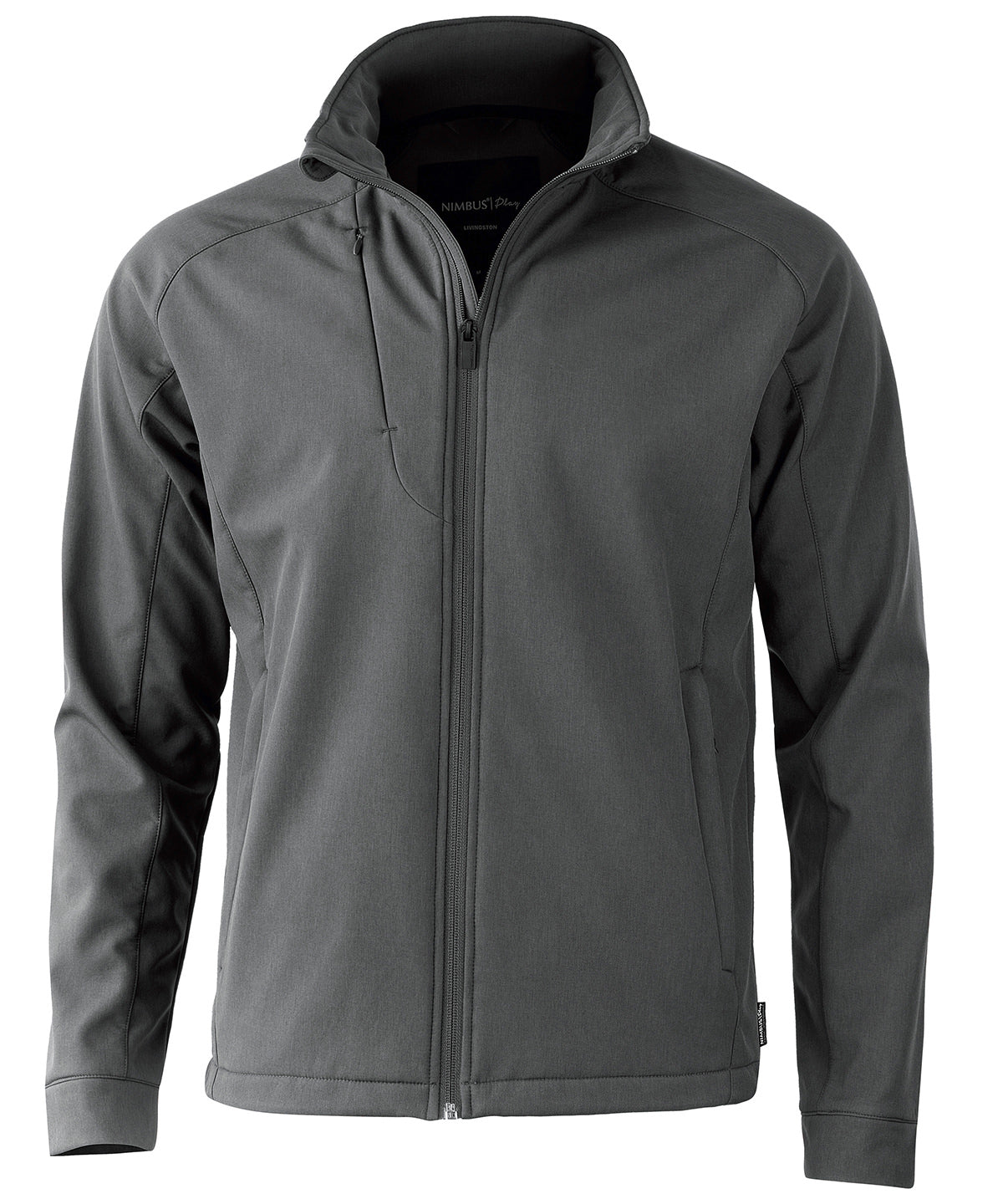 Nimbus Livingston – 4-way stretch softshell in Grey Melange, front view