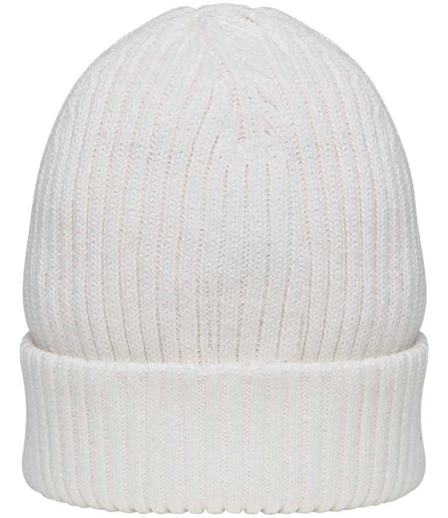 Native Spirit Wide Cuffed Beanie in Ivory, front view
