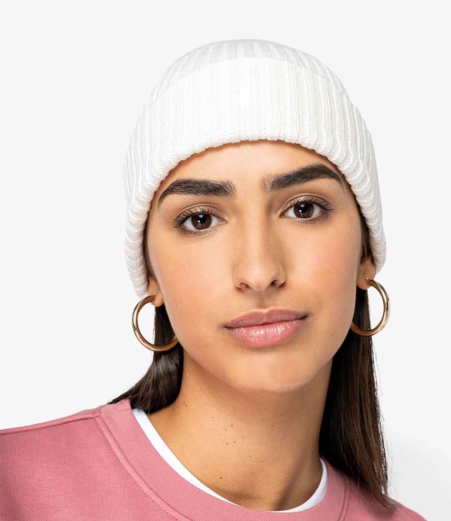 Native Spirit Wide Cuffed Beanie in Ivory
