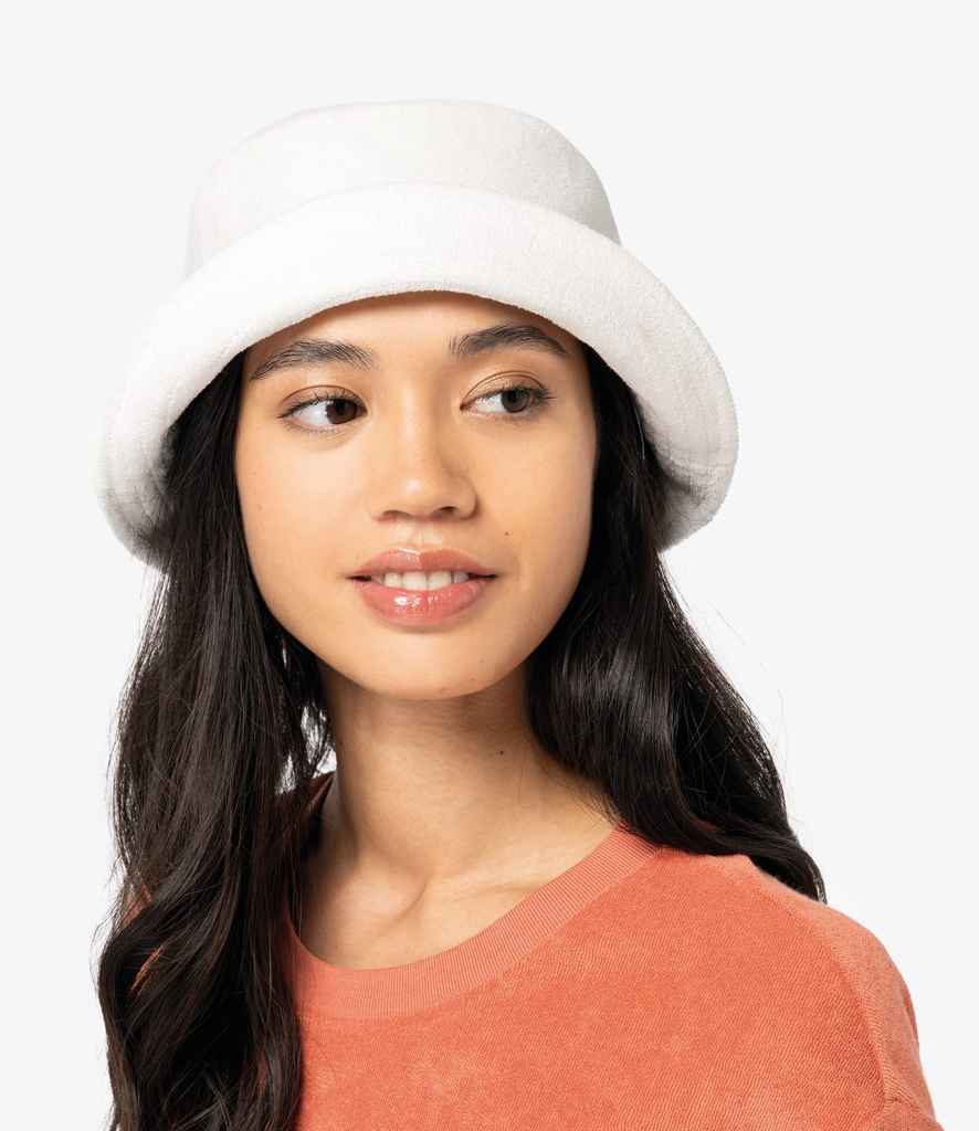 Native Spirit Terry Towel Bucket Hat in Ivory