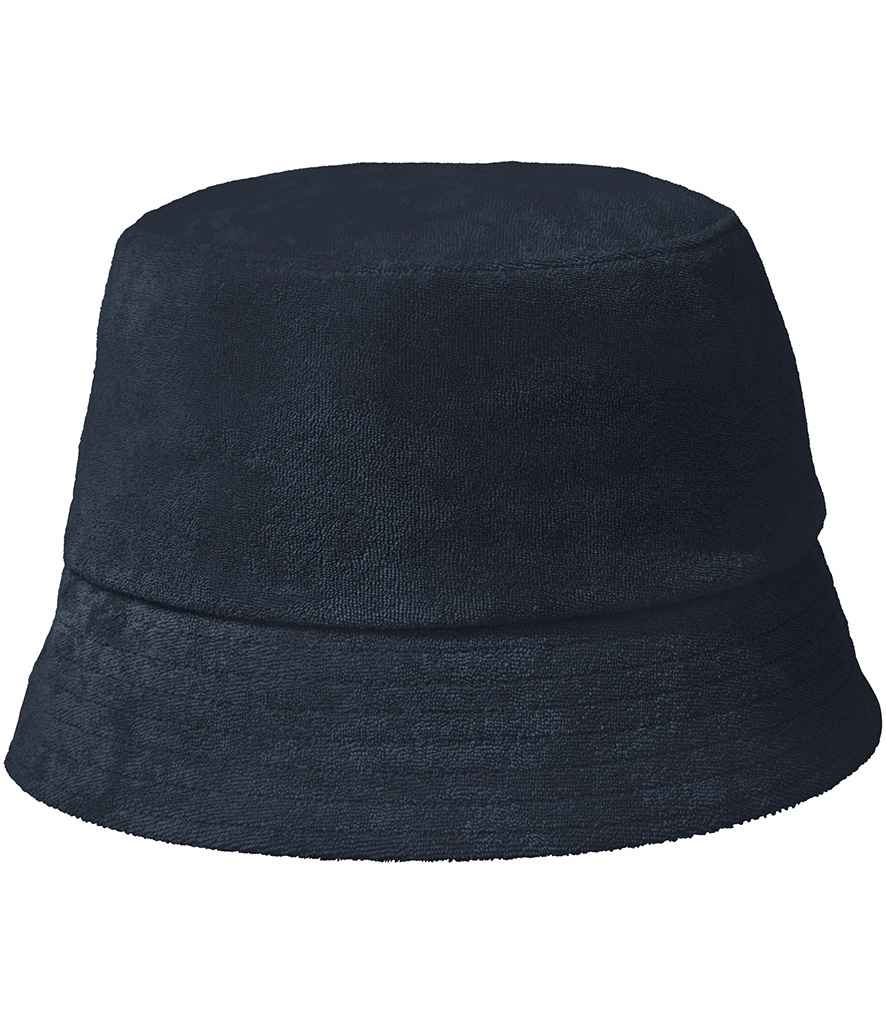 Native Spirit Terry Towel Bucket Hat in Navy, front view