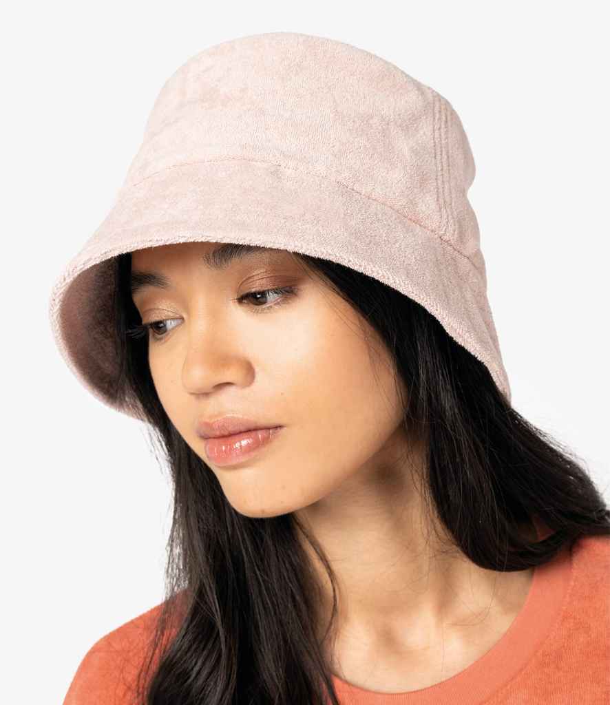 Native Spirit Terry Towel Bucket Hat in Petal Rose