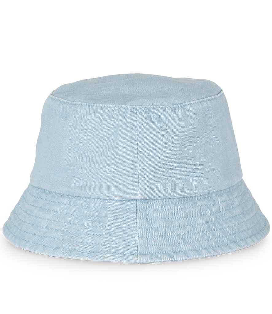 Native Spirit Faded Bucket Hat in Washed Aquamarine, back view