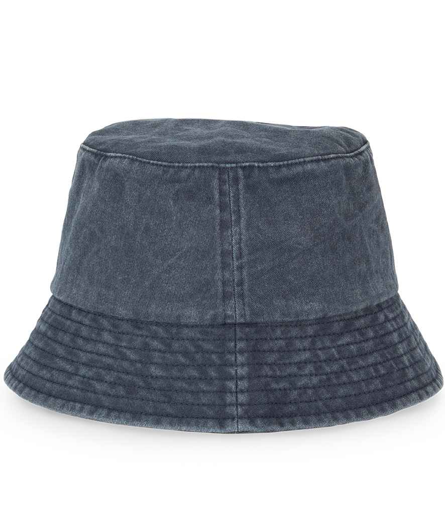 Native Spirit Faded Bucket Hat in Washed Navy, back view