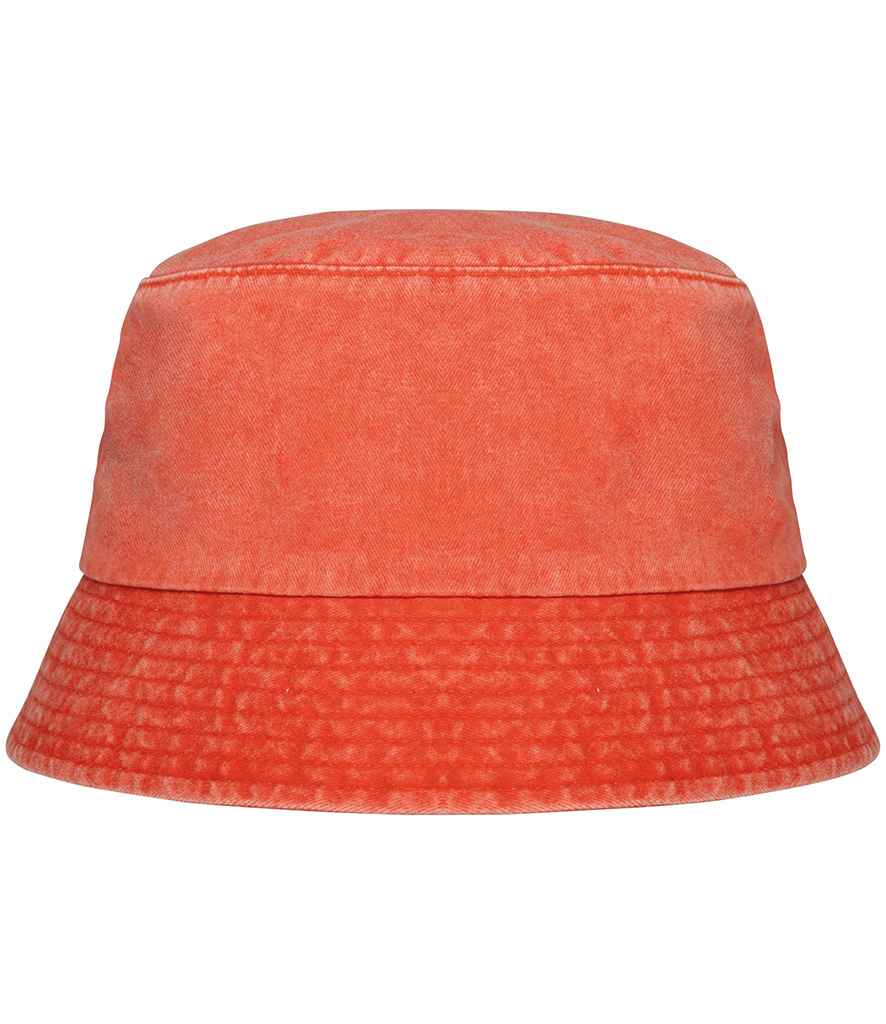 Native Spirit Faded Bucket Hat in Washed Paprika, front view