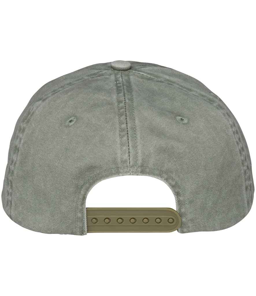 Native Spirit Washed Destroy Cap in Washed Almond Green, back view