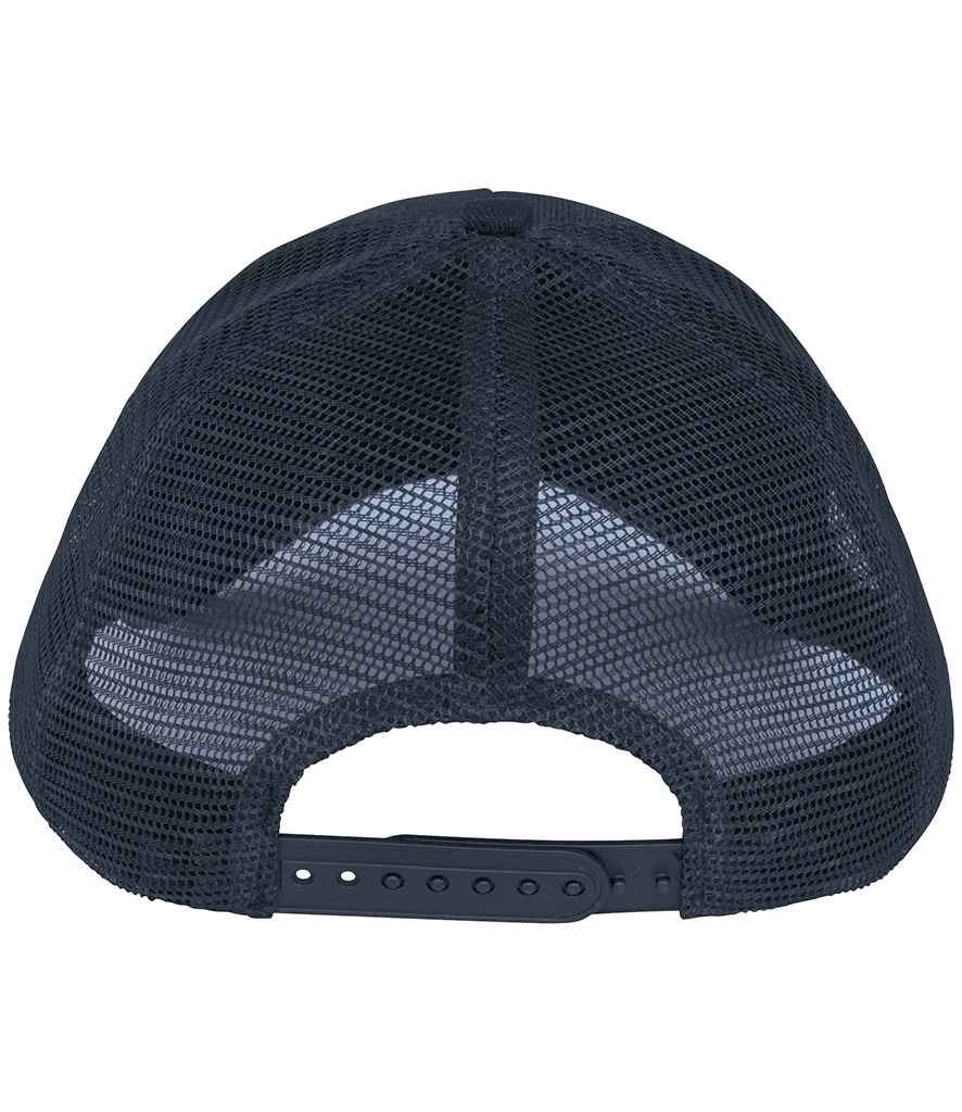 Native Spirit 5 Panel Trucker Cap in Navy, back view