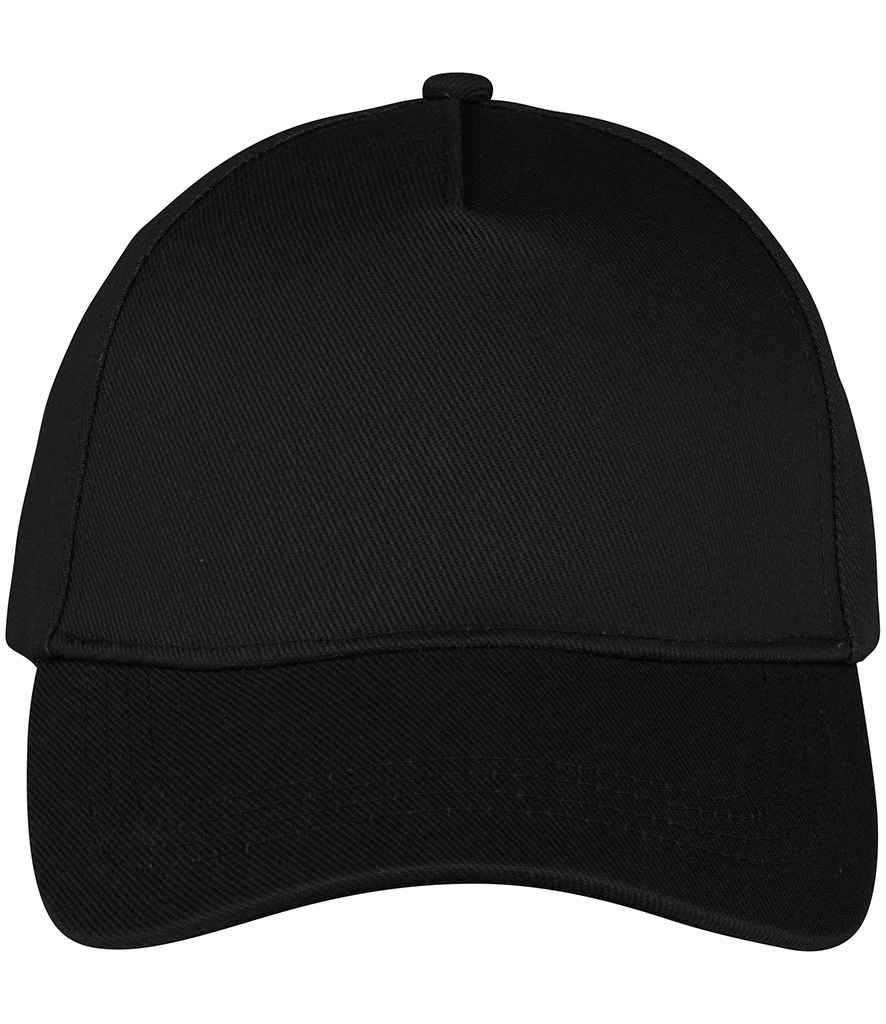 Native Spirit 5 Panel Cap in Black, front view