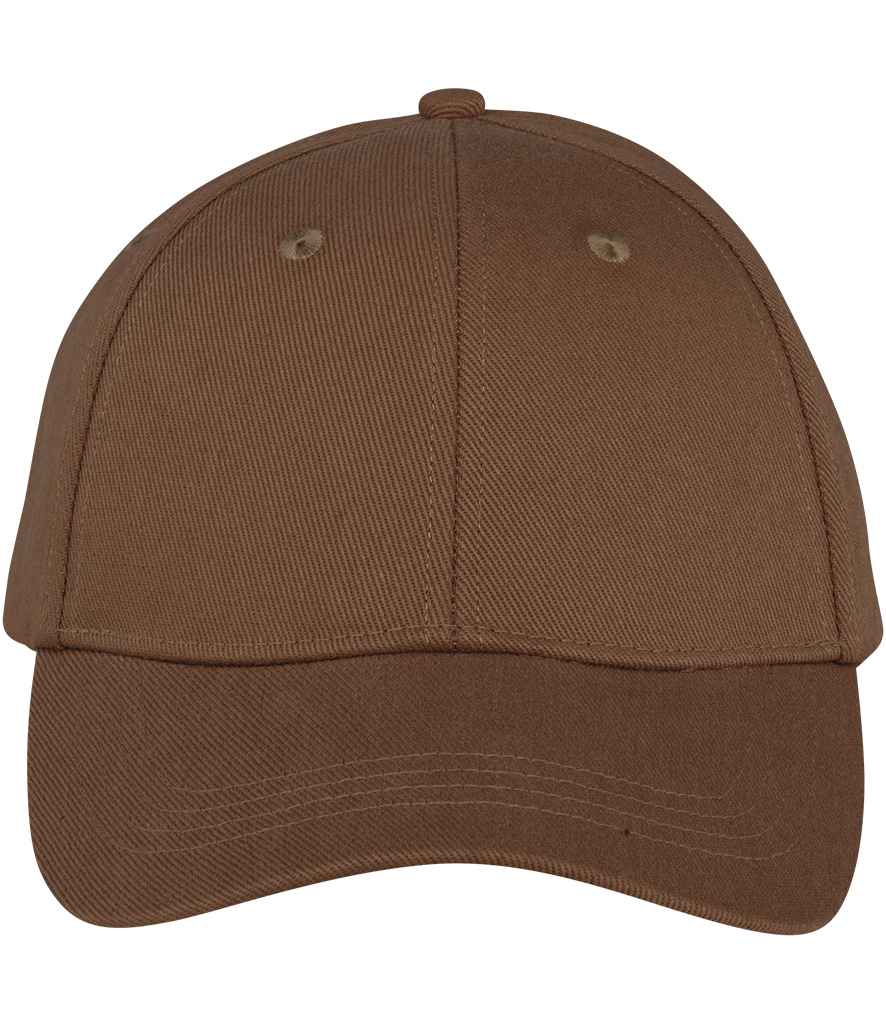Native Spirit 6 Panel Cap in Dark Camel, front view