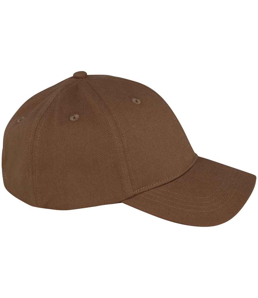 Native Spirit 6 Panel Cap in Dark Camel, side view