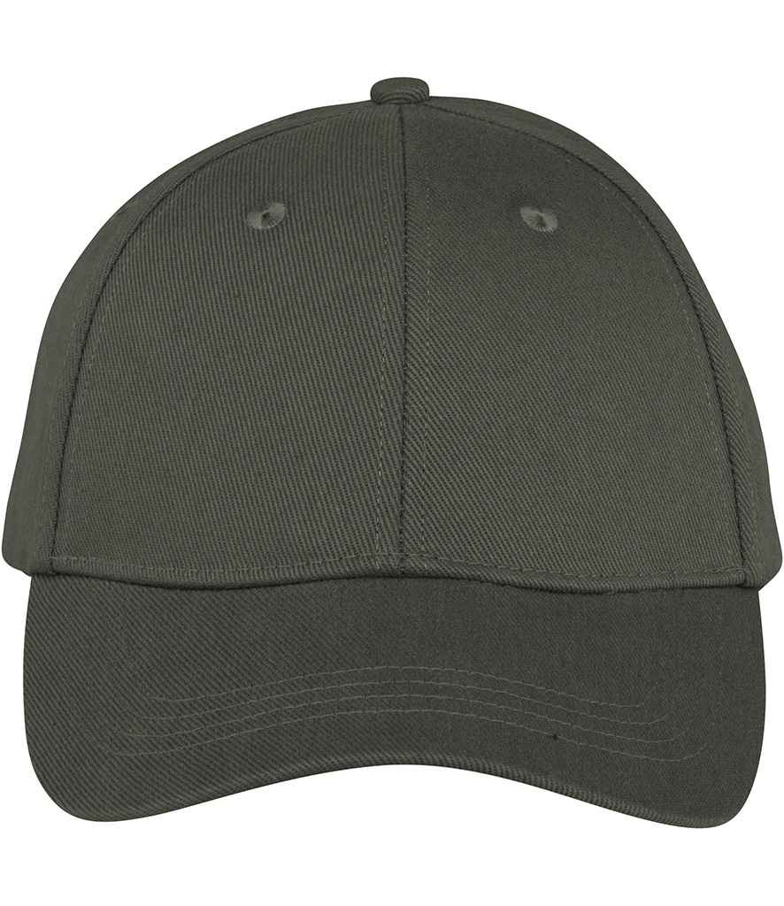 Native Spirit 6 Panel Cap in Organic Khaki, front view